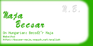 maja becsar business card